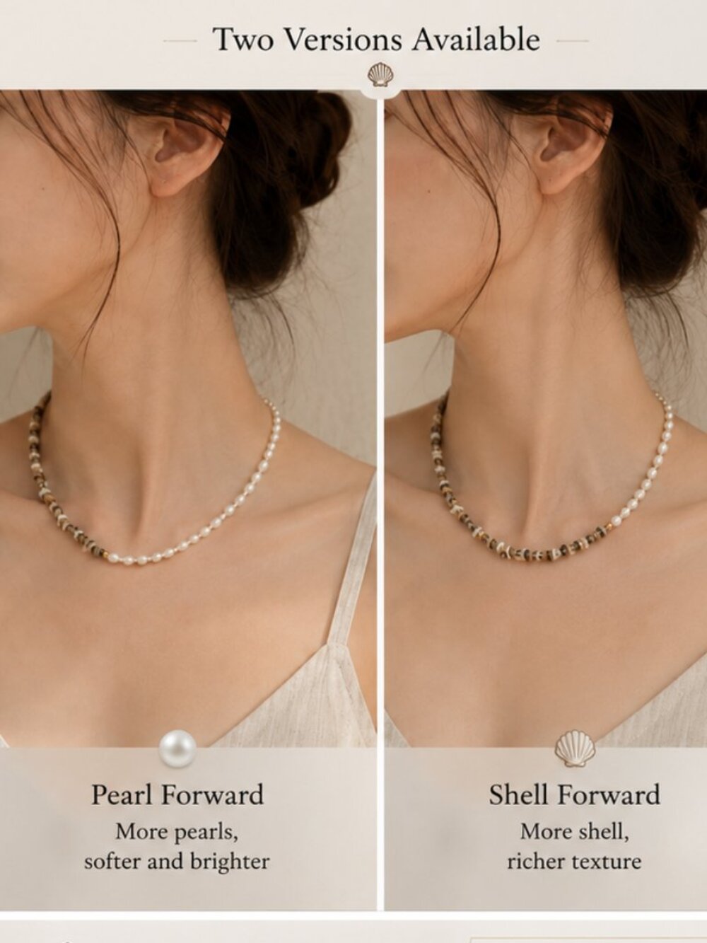 Charm of the Seabed | Deep Sea Shell & Freshwater Pearl Necklace | OOAK